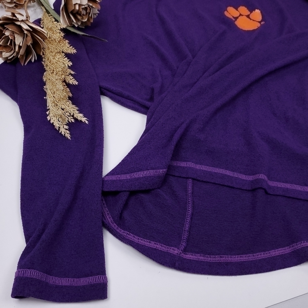 Clemson Tigers Women Oversized Pajama Feel Top XS - Picture 4 of 8